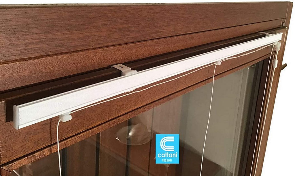 Binario completo per tende a pacchetto a vetro con supporti no foro - Art.100/A