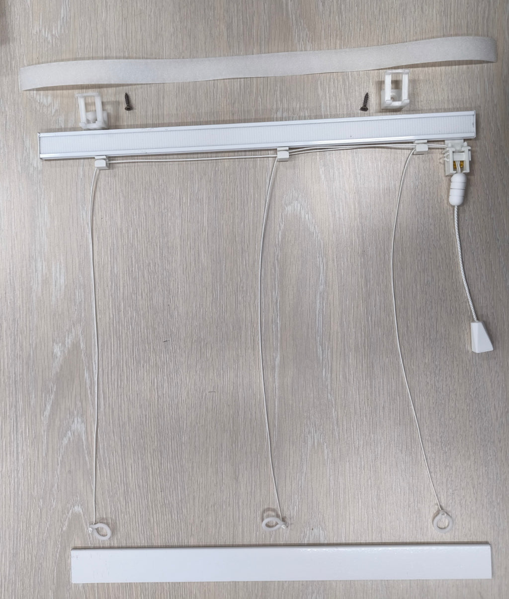 Binario completo per tende a pacchetto a vetro con supporti no foro - Art.100/A